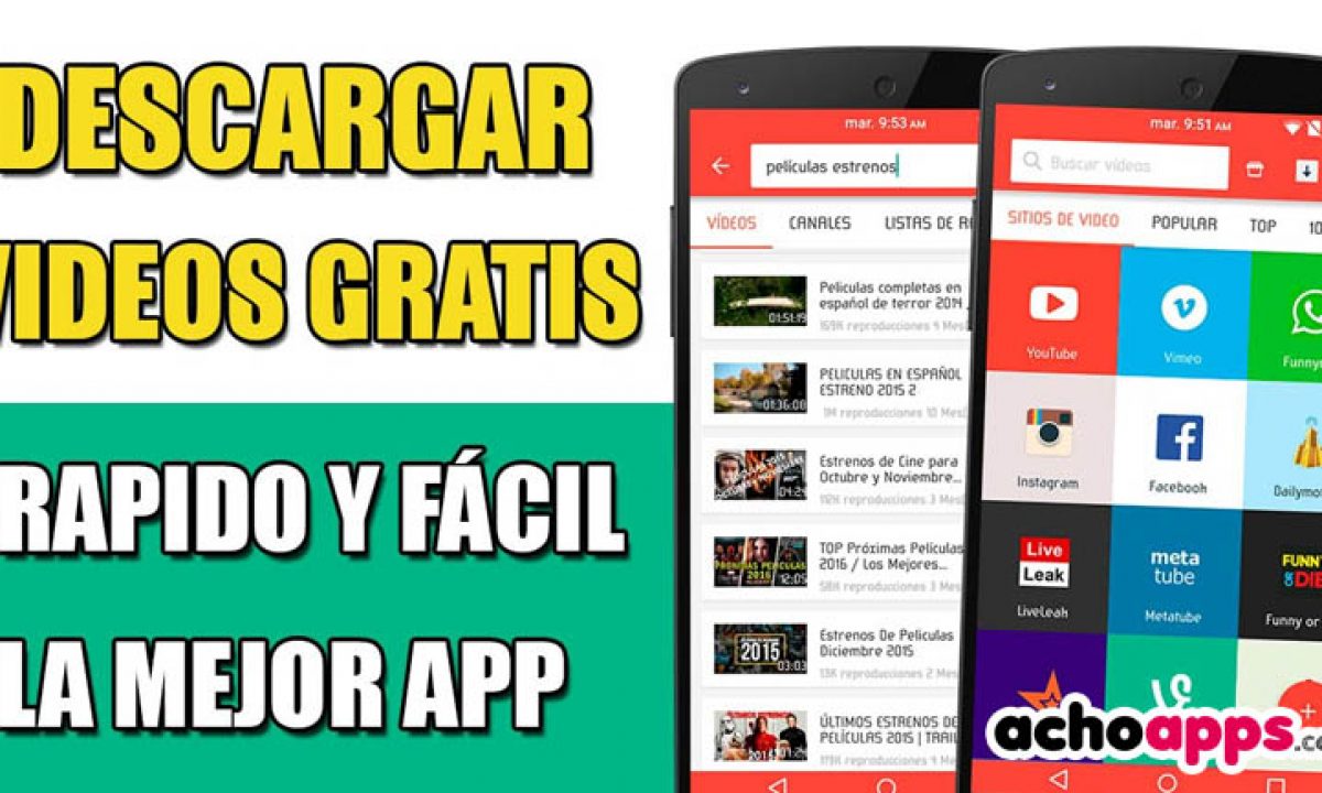 aplicacion para descargar videos gratis