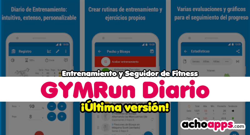 GymRun Diario Entrenamiento Y Seguidor De Fitness