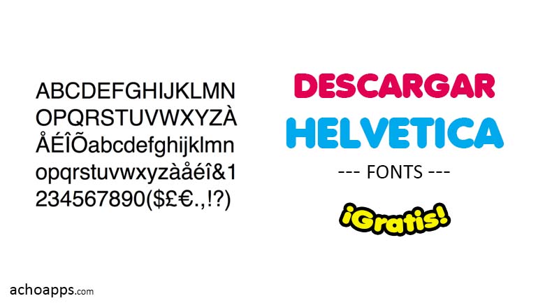 descargar fuente helvetica gratis para pc