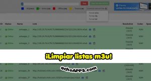 Limpiar Lista M3u