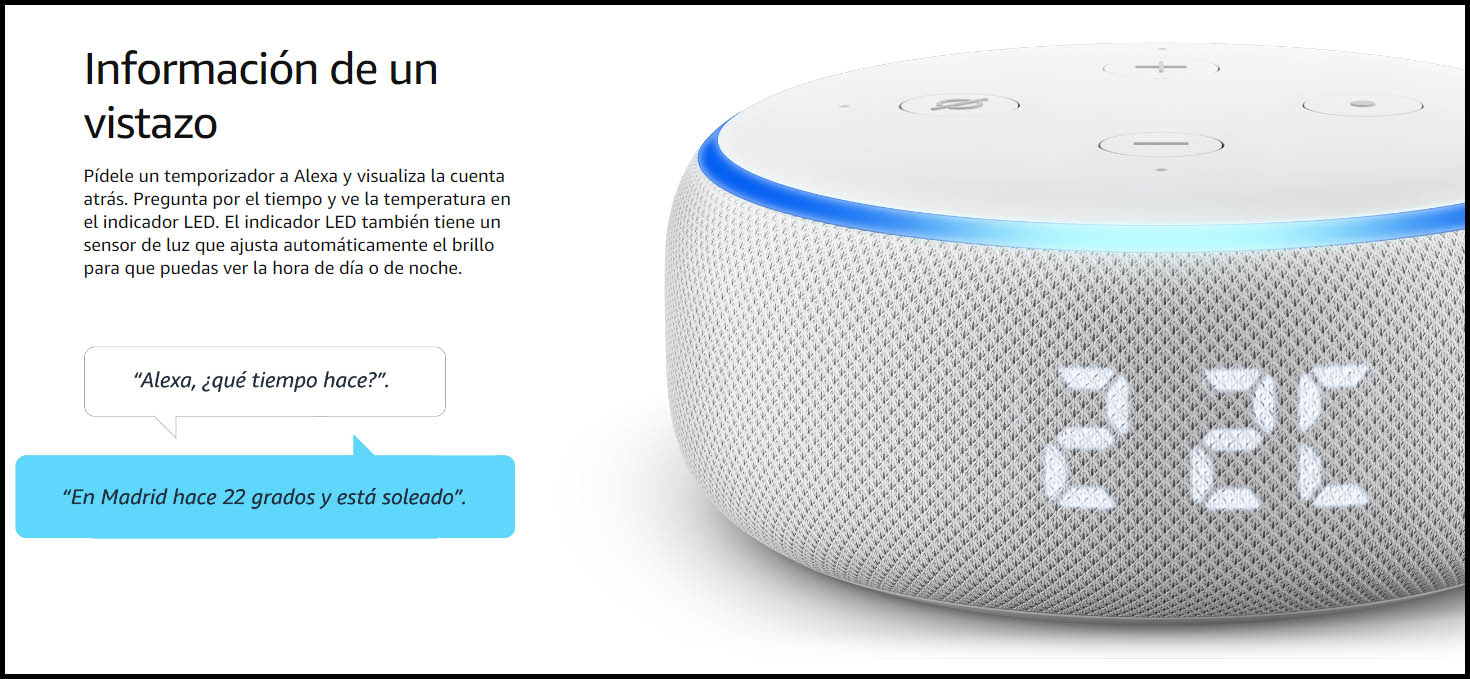 Nuevo Echo Dot Con Reloj